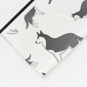 シベリパーソナライズされたアのハスキー犬の名前 フリースブランケット (角)