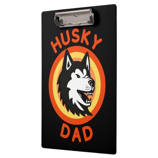 シベリ最高のアのハスキーパパ、ハスキー愛犬家ギフト クリップボード (左)