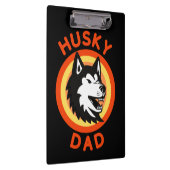 シベリ最高のアのハスキーパパ、ハスキー愛犬家ギフト クリップボード (右)