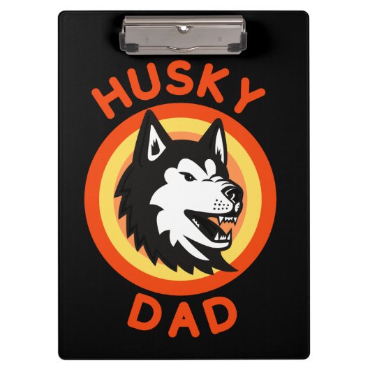 シベリ最高のアのハスキーパパ、ハスキー愛犬家ギフト クリップボード (正面)