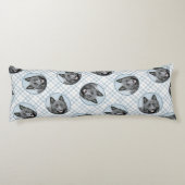 シペル絵を描ケの黒可愛いオリジナルドッグアート ボディピロー (裏面)