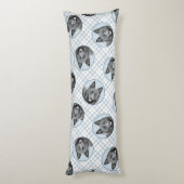 シペル絵を描ケの黒可愛いオリジナルドッグアート ボディピロー (裏面 (縦))