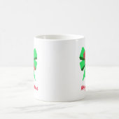 シホー犬シルエットグリーンボウクリスマス コーヒーマグカップ (中央)