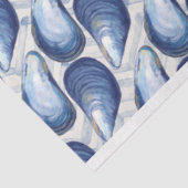 シボの背景に青いカキ 薄葉紙 (詳細)