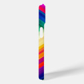 シボはっきりしたロンストライプとイニシャルを使用したカラーデザイン Case-Mate iPhoneケース (裏面 / 右)