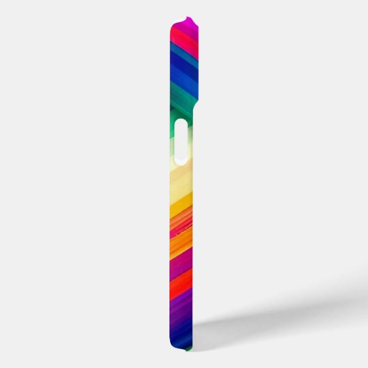 シボはっきりしたロンストライプとイニシャルを使用したカラーデザイン Case-Mate iPhoneケース (裏面 / 右)