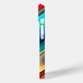 シボはっきりしたロンストライプとイニシャルを使用したカラーデザイン Case-Mate iPhoneケース (裏面 / 左)