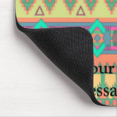 シボカラフルロンジグザグトライバルアステカイカットパターン マウスパッド (コーナー)