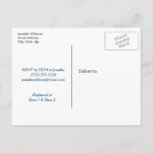 シボカラフルロン海の生活、女の子の赤ちゃんシャワー インビテーションポストカード (裏面)