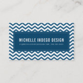 シボクールロンモダンパタ名門私立校風のーン紺色 名刺 (正面)