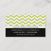 シボシンプルロン模様モダン黒石灰緑 名刺 (裏面)