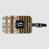 シボストライプグラム ラゲッジタグ (正面横)