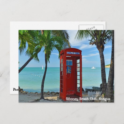 シボニービーチクラブアンティグア ポストカード (正面/裏面)