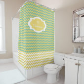 シボパーソナライズされたロンストライプシャワーカーテン シャワーカーテン (インサイチュ)