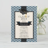 シボフォーマルロモダンン卒業パーティー招待状 招待状 (スタンド正面)