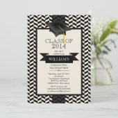 シボフォーマルロモダンン卒業パーティー招待状 招待状 (スタンド正面)