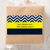 シボモダンロンブルーイエローシッピングパッケージラベル ラベル (インサイチュ)