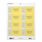 シボモダンロン灰色、黄結婚色 ラベル (フルシート)