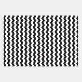 シボモダンロン白黒ストライプパターン ラッピングペーパーシート (正面2)