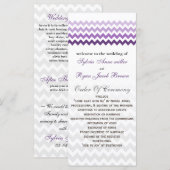 シボモダンロン紫グラデーション結婚式 プログラム (正面/裏面)