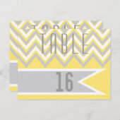 シボモダンロン・グレ結婚ー、黄色のテーブル番号 ポストカード (正面/裏面)