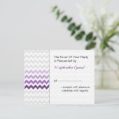 シボモダンン紫グラデーション結婚式 出欠カード (スタンド正面)