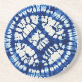 シボリ絞り染めサウスシーズインディゴろうけつ染め コースター (正面)