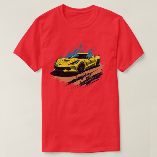 シボレーコルベットStingray車 Tシャツ (デザイン正面)
