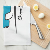 シボレーコルヴァエグリーンブライアゴーンサーフィン キッチンタオル (四つ折り)