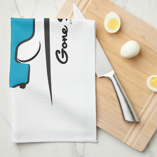 シボレーコルヴァエグリーンブライアゴーンサーフィン キッチンタオル (四つ折り)