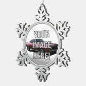 シボレー・カマロの写真-あなたの車を加えて下さい スノーフレークピューターオーナメント (右)