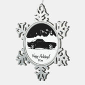 シボレー・カマロの圧延の打撃 スノーフレークピューターオーナメント (右)