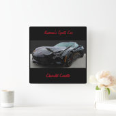 シボレー・コルベット スクエア壁時計 (ホーム)