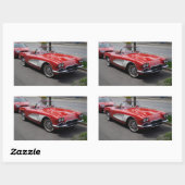 シボレー・コルベット 長方形シール (シート)