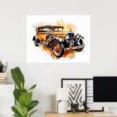 シボレー・ヴィンテージカー時代を超越した自動車芸術 ポスター (ホームオフィス)