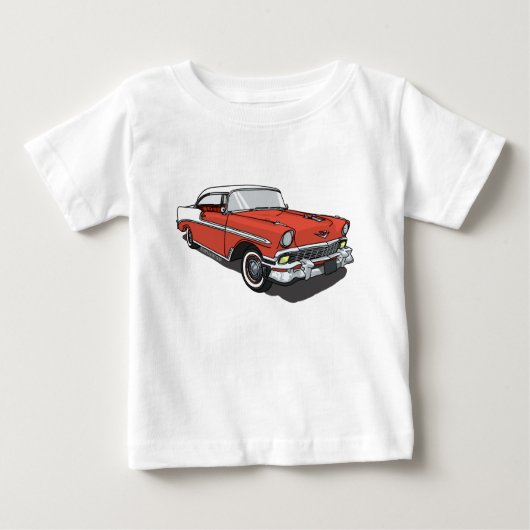 シボレーBel Air -赤 ベビーTシャツ (正面)