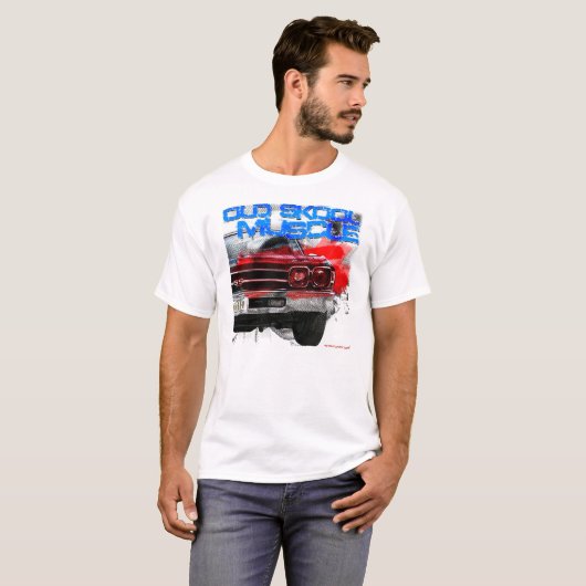 シボレーChevelle古いSkoolの筋肉 Tシャツ (正面フル)