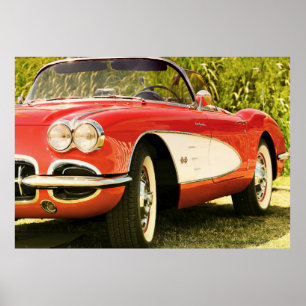 シボレーCorvette c1-1958 ポスター