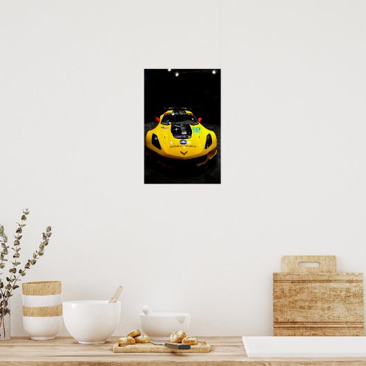 シボレーCorvette C7.R前面 ポスター (キッチン)