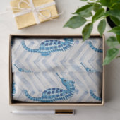 シボロンのブルーグリーンのシーホース 薄葉紙 (ギフト)