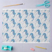 シボロンのブルーグリーンのシーホース 薄葉紙 (クラフト)