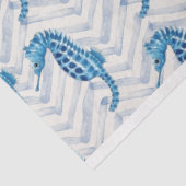 シボロンのブルーグリーンのシーホース 薄葉紙 (詳細)