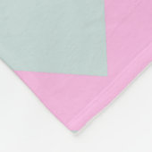 シボロンジグアイスブルーピンクコバルト フリースブランケット (角)