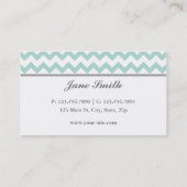 シボロンジグザグパターエレガントンモダングリーン 名刺 (裏面)