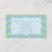 シボロンジグザグブルーの名刺 名刺 (裏面)