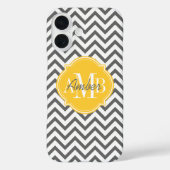 シボロンジグレイ模様モノグラム Case-Mate iPhoneケース (裏面)