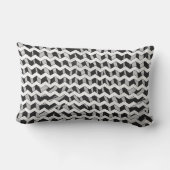 シボロンゼブラブラックとグレー ランバークッション (裏面)