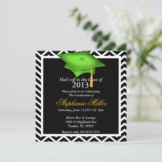 シボロンデザイン卒業発表/招待状 招待状 (スタンド正面)