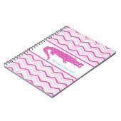 シボロンノートブックのピンクゲパーソナライズされたーター ノートブック (左側)