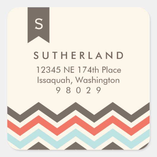 シボロンバナーモノグラム住所 シール (正面)